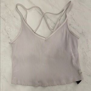 Vuori Rib Crop Top Sz L white